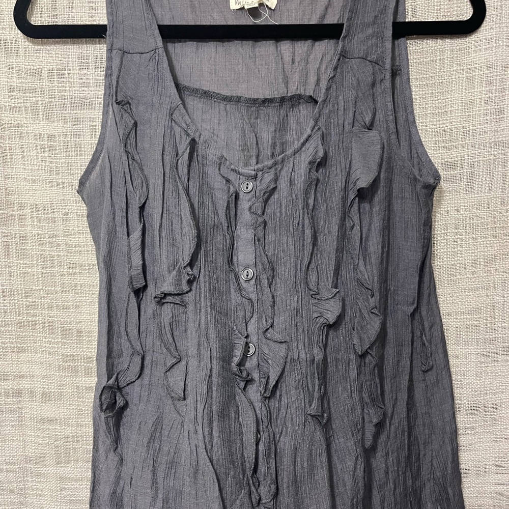 Ruffle front tank, bohemian style tank - Picture 5 of 10